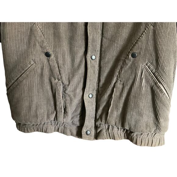 Woodlands Men's Large Vintage Jacket Corduroy Quilted David Peyser Snap Pockets - Picture 11 of 13